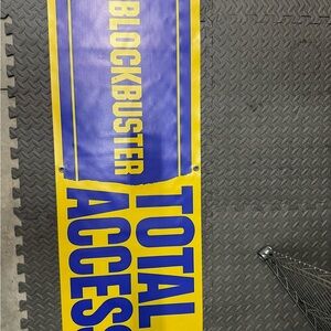 Blockbuster Video Banner Rare– Retro Vinyl Sign Movie Retail Store